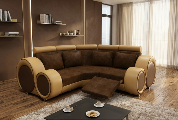 Modular sofa, couch, upholstered living area, fabric corner sofas, suite, cloth BER-X