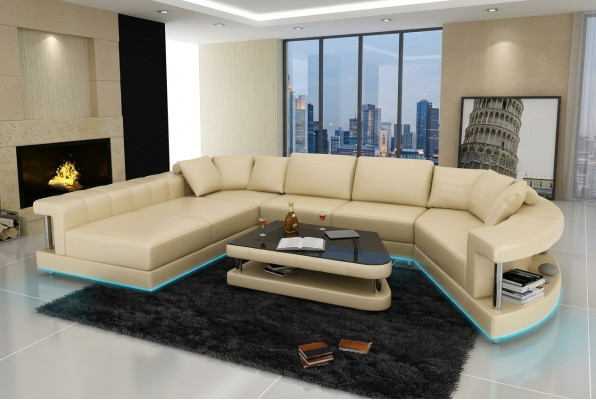 Sofa Leather Sofa Couch Living Area Corner Sofa Corner Suite Design Modern