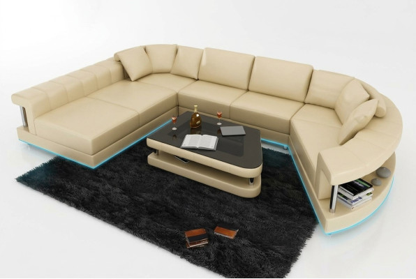 Sofa Leather Sofa Couch Living Area Corner Sofa Corner Suite Design Modern