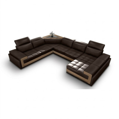 Leather sofa couch living landscape corner sofa modern corner decor design suite