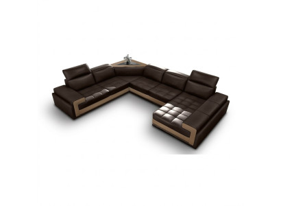 Leather sofa couch living landscape corner sofa modern corner decor design suite