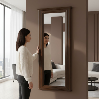Classic designer mirror Italian furniture wall mirror wood - Model W-LP
