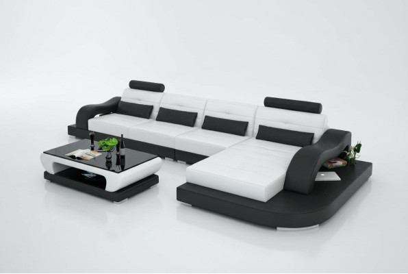 Sofa Leather Sofa Couch Living Landscape Corner Sofa Corner Suite Modern Design