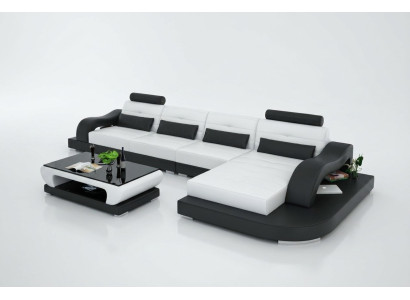Sofa Leather Sofa Couch Living Landscape Corner Sofa Corner Suite Modern Design