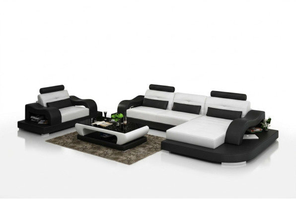 Leather sofa couch living landscape corner sofa corner armchair design modern sofa G8005E