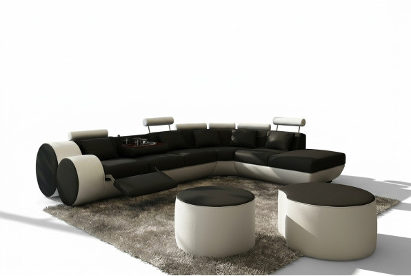 Corner sofa, sofa, couch, upholstery, living area, leather corner sofas, set, sofas Madrid