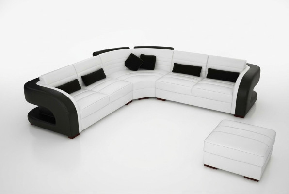 LEATHER SOFA Design LIVING ROOM SET COUCH SUITE UPHOLSTERED CORNER SOFA Bergamo