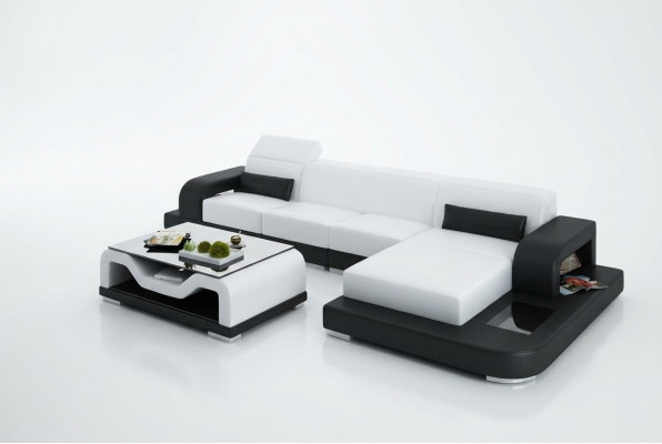 Leather sofa couch living landscape corner sofa corner set design modern sofa