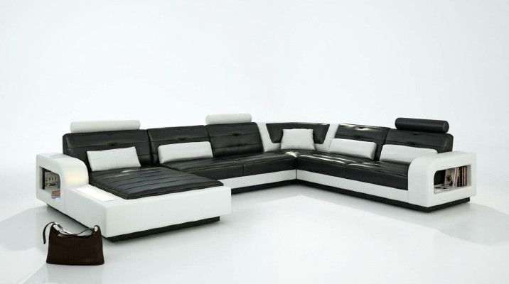 Corner sofa couch upholstered living landscape leather corner sofas set U shape H2209