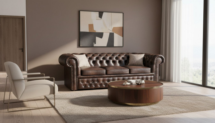 Chesterfield Sofa Couch Leather Sofa Upholstery Suite Leicester Living Room Couches New