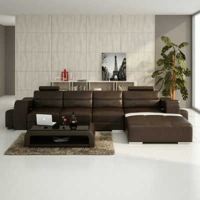 Leather sofa sectional couch designer Pisa living area couch sofa L shape Beta new