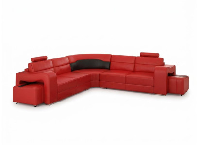LEATHER SOFA CORNER SOFA CORNER COUCH DESIGNER LIVING AREA L SHAPED COUCH SEAT SOFA PISA