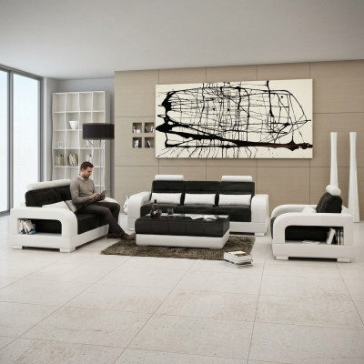 Designer set, sofa set, upholstered couch, sofa, upholstered suite, new H2209