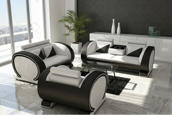 Leather sofa set couch upholstery leather suite couches sofas 3+2+1