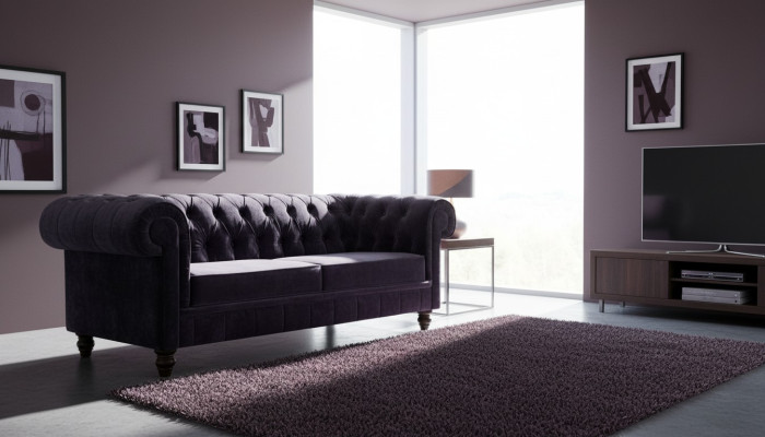 Noble designer Chesterfield sofa upholstery couch seat fabric textile set velvet