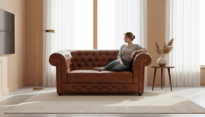 Chesterfield Couch Sofa Set 3 Seater Upholstery Leather Sofas New BANTRY