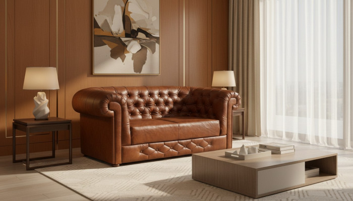 Chesterfield Couch Sofa Set 3 Seater Upholstery Leather Sofas New BANTRY