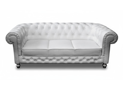 Chesterfield Couch Sofa Set 3-Seater Upholstery Leather Sofas Couches WHITTBY