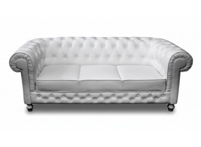 Chesterfield Couch Sofa Set 3-Seater Upholstery Leather Sofas Couches WHITTBY