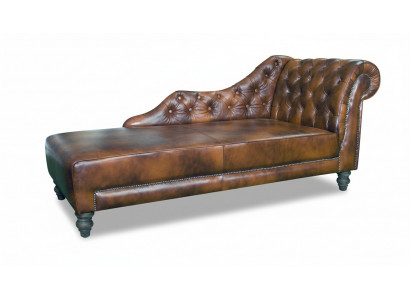 Chesterfield chaise lounges leather chaise textile fabric sofa relax