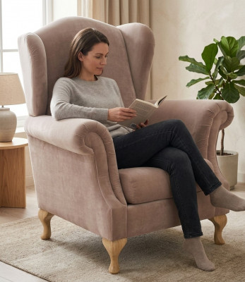 ARMCHAIR COUCH SOFA RECLINER LOUNGE PADDED WING CHAIR PARIS CLASSIC