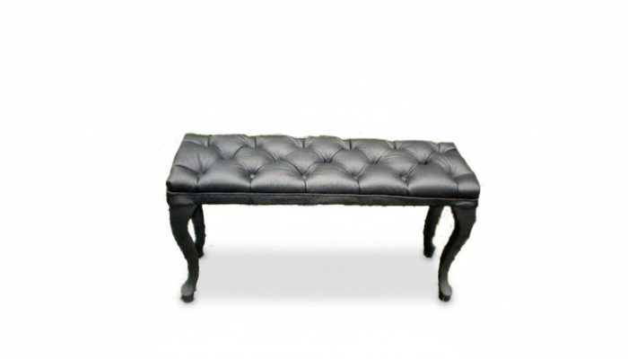 Chesterfield footstool side table ottoman couch leather fabric textile side table