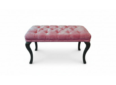 Chesterfield Hocker Side Stool Ottoman Couch Leather Fabric TORBAY II New