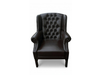 Chesterfield armchair wingback armchair TV chair couch relax leather sofa seat C.15