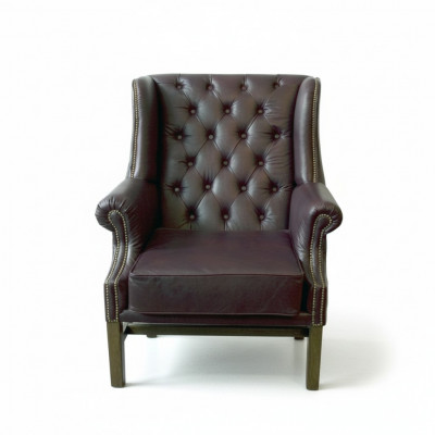 Chesterfield wingback chair armchair couch relax upholstery designer couches new KINGS3