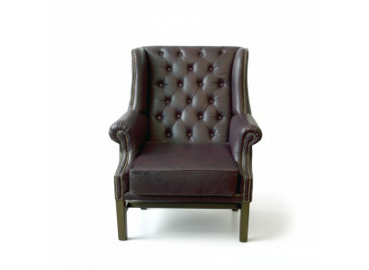 Chesterfield wingback chair armchair couch relax upholstery designer couches new KINGS3