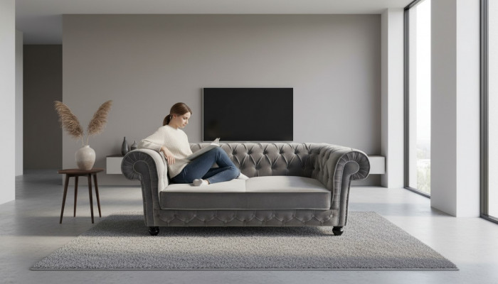 Chesterfield Sofa Couch Upholstery Designer 3-Seater Suite Sofas New CHESTER 2