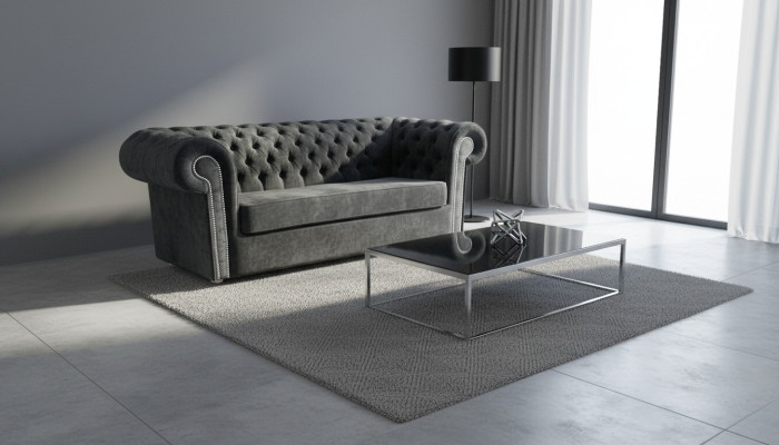 Chesterfield Velvet Fabric Sofa Couch Upholstery 3 Seat Classic Couches New