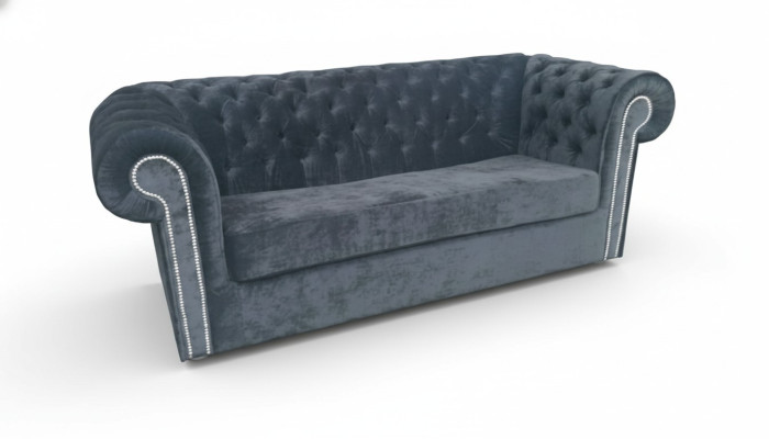 Chesterfield Velvet Fabric Sofa Couch Upholstery 3 Seat Classic Couches New