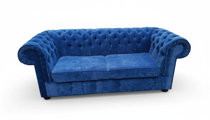 Chesterfield velvet textile fabric sofa couch upholstery 3-seater classic couches new!