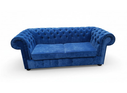 Chesterfield velvet textile fabric sofa couch upholstery 3-seater classic couches new!