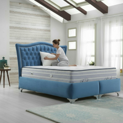 Chesterfield Bed Upholstered Bed Double Bed Beds Big XXL Designer Luxury Bed New
