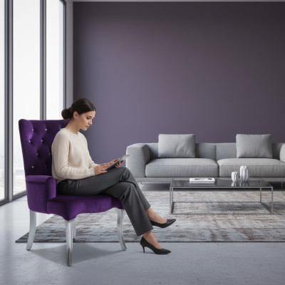 Designer armchair velvet sofa lounge club sofa with crystal stones chair chairs new