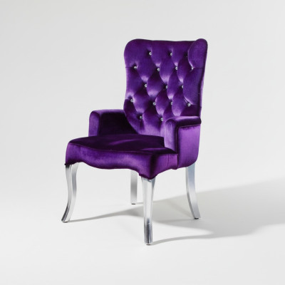 Designer armchair velvet sofa lounge club sofa with crystal stones chair chairs new
