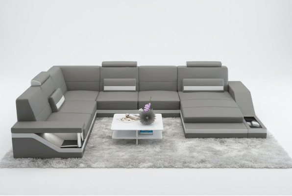 Designer U-shape Couch Corner Sofa Upholstered Suite Corner Suite Sofa Living Landscape