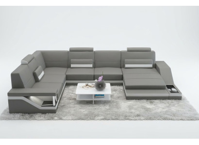 Designer U-shape Couch Corner Sofa Upholstered Suite Corner Suite Sofa Living Landscape