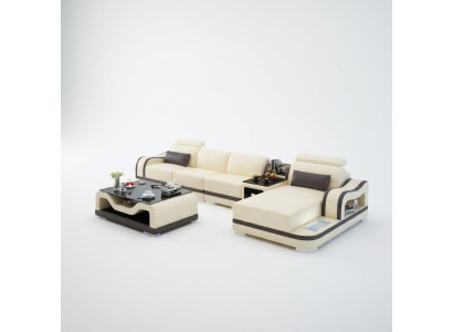 Sofa leather sofa couch modern living landscape corner sofa corner suite design