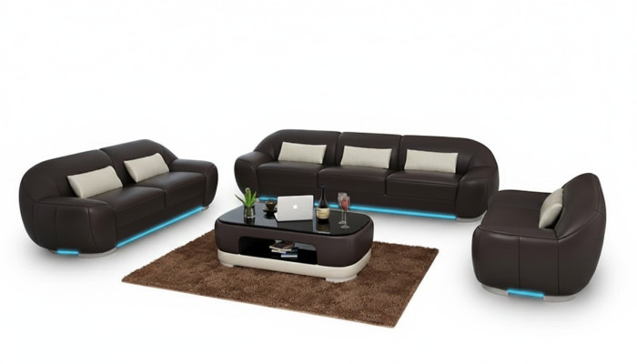 Leather sofa couch sectional corner sofa set design decor modern sofa
