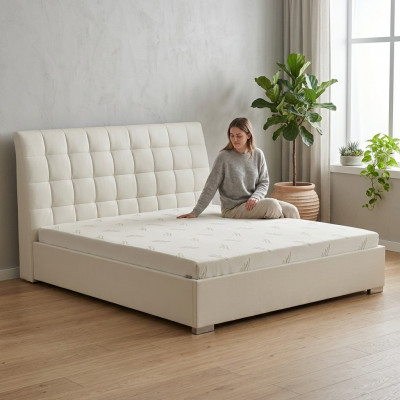 Bed double bed designer beds double bed leather upholstery textile bed fabric