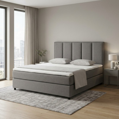 Continental box spring bed beds upholstered high double leather textile bed