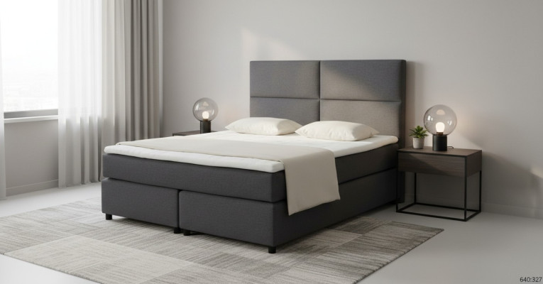 Continental box spring bed beds textile bed upholstery high double leather