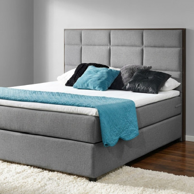 Continental box spring bed beds double leather upholstery high textile bed