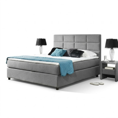 Continental box spring bed beds double leather upholstery high textile bed