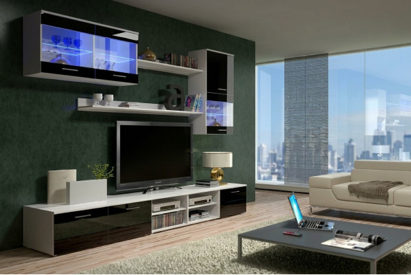 An exquisite wooden TV nightstand in a modern style for your living room