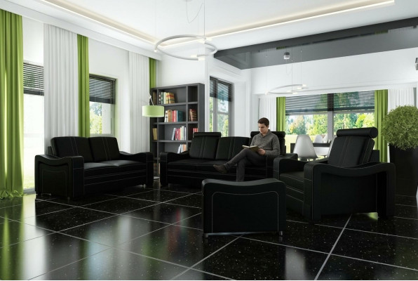 Leather Sofa Design Sofa Living Room Set 3+2+1 Sofa Couch Suite Upholstered Set