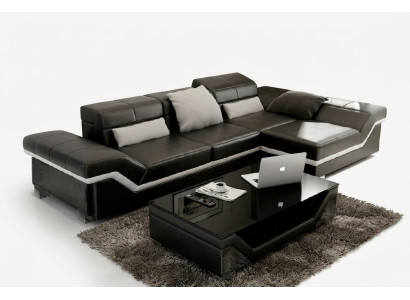 Sectional sofa couch upholstery living landscape leather corner sofas set L shape NYIII
